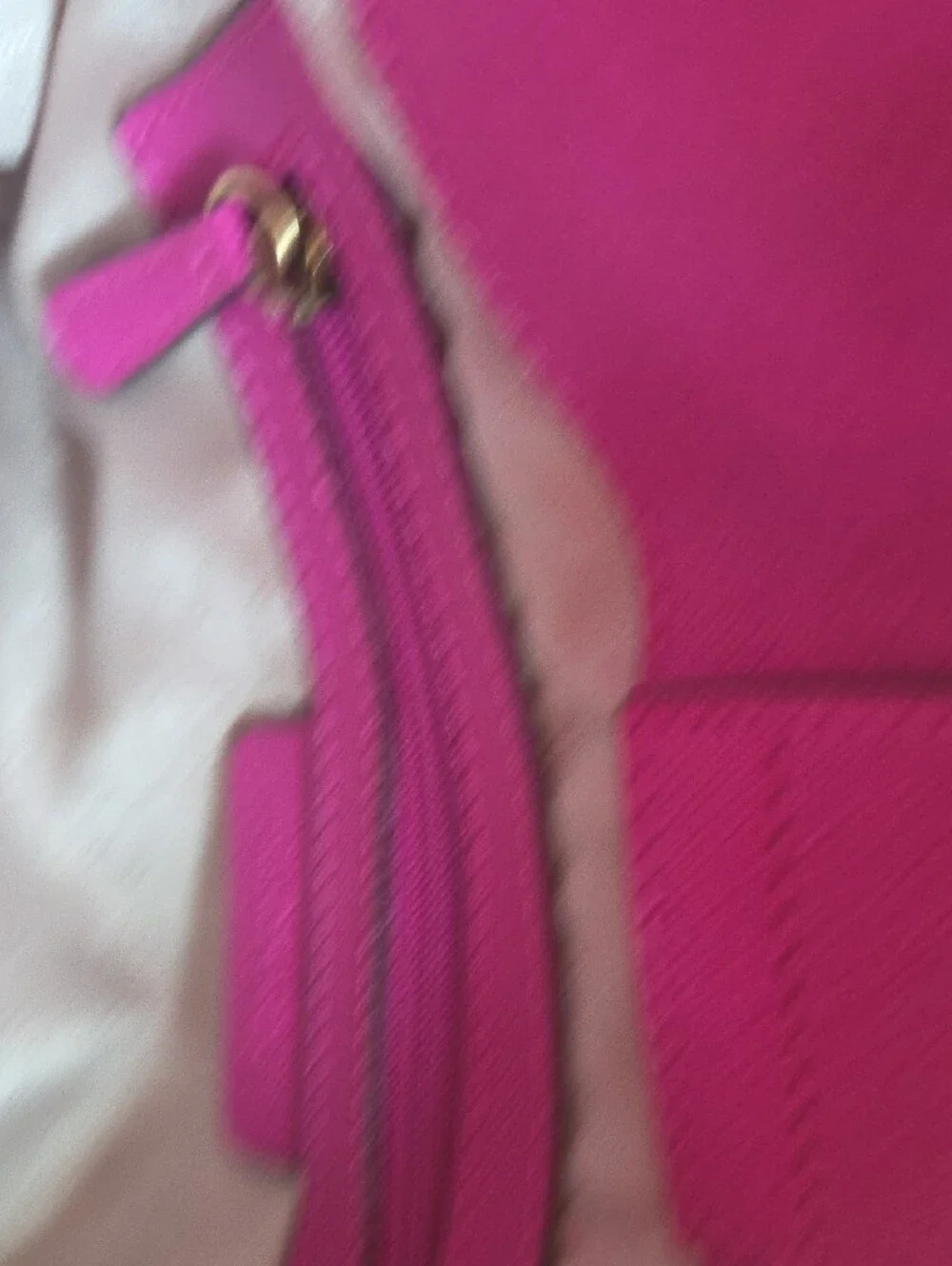 Michael Kors Hot Pink/ Purple Saffiano Leather Satchel with Gold Hardware